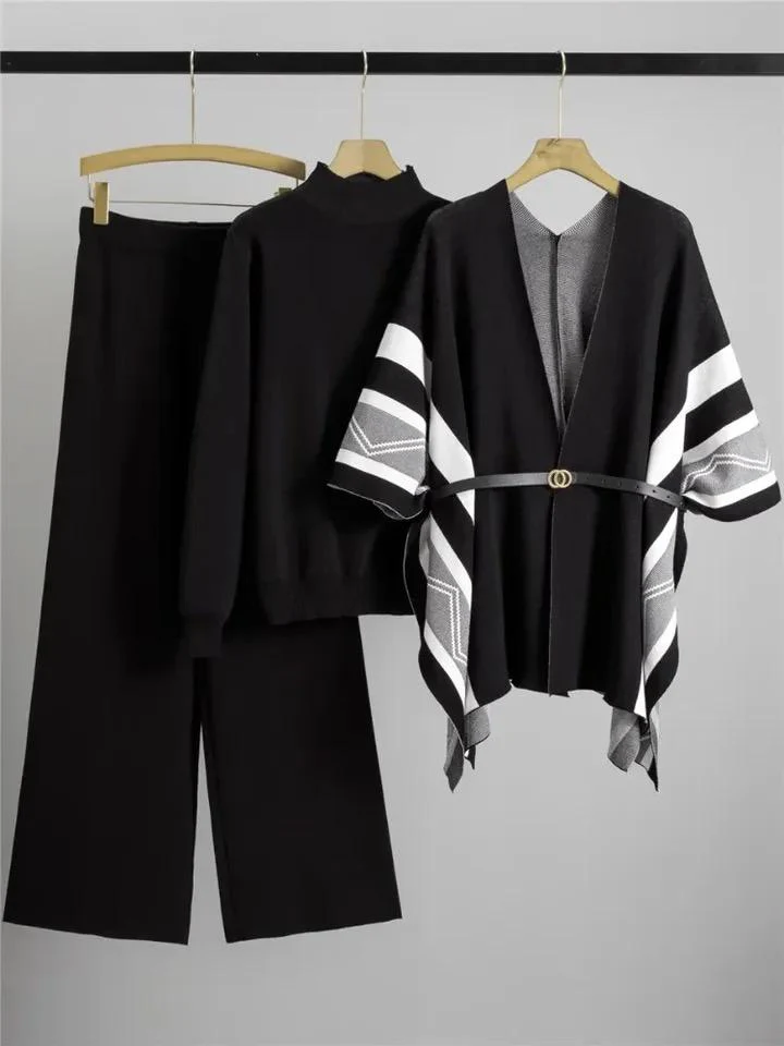 Florrie Luxe Winter Coord Set-  With Cape - Image 3