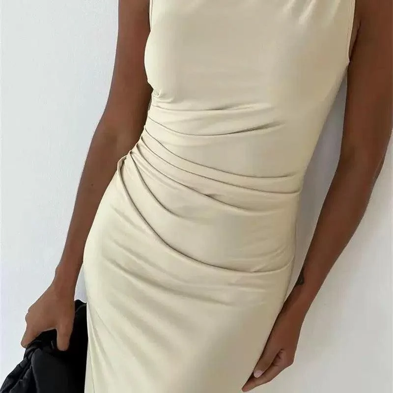 Freya Luxe Pleated Maxi Dress - Image 2