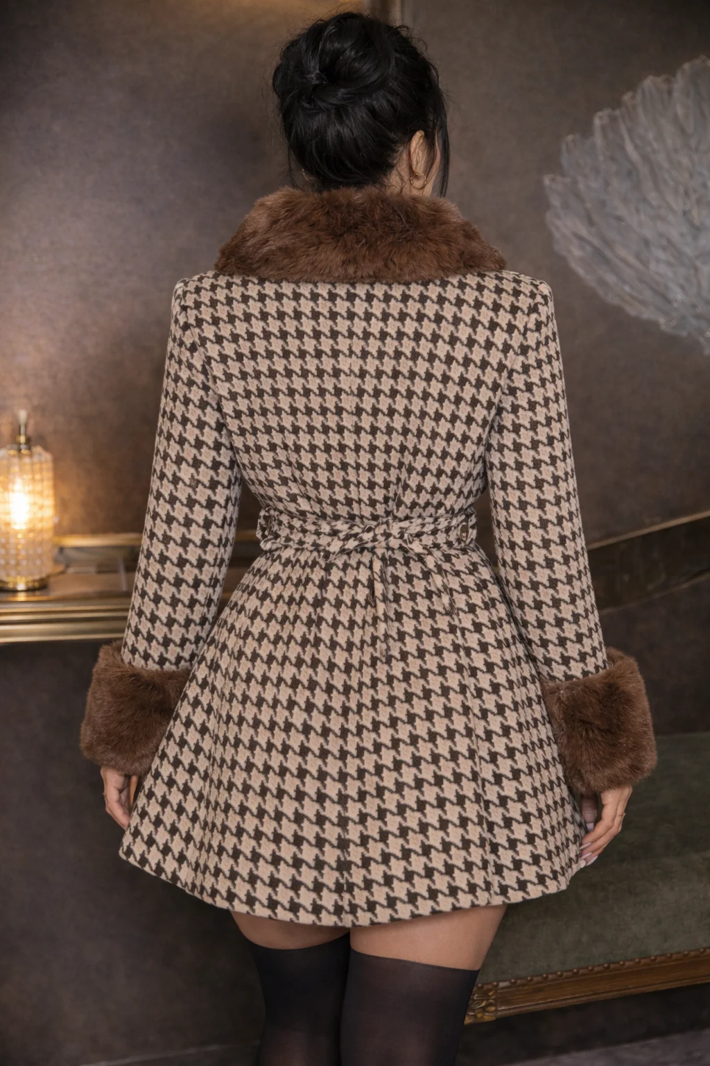 Giulia Premium Fur Coat With Belt - Image 3