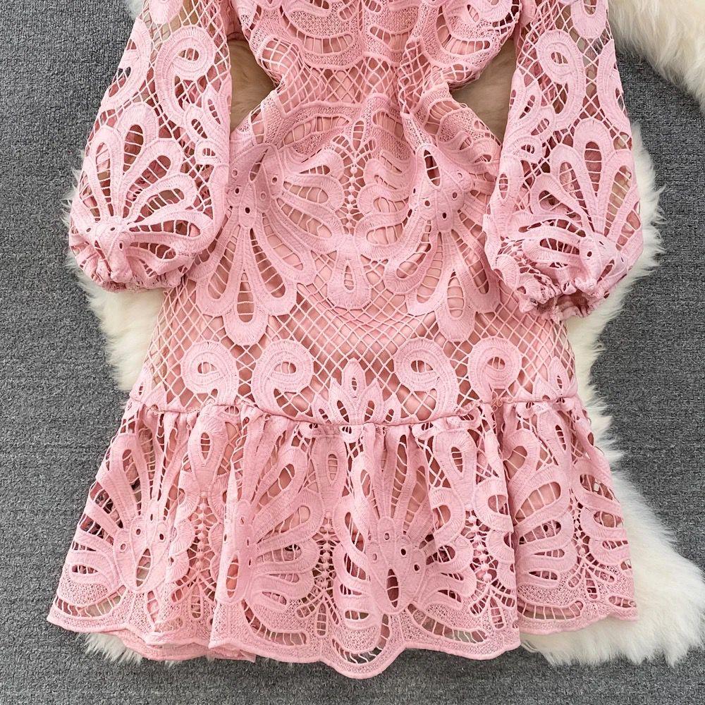 Glenda Lace Lined Bishop Sleeve Dress - Image 4