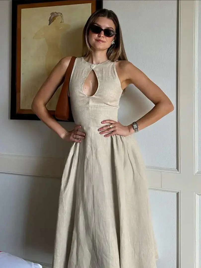 Harlow Statement Dropwaist Midi Dress - Image 2