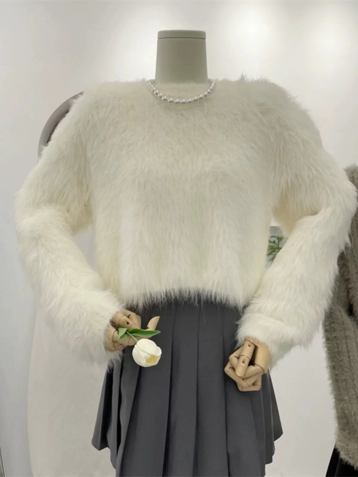 Harriet Mohair Fur Detailed Soft Sweater - Image 4