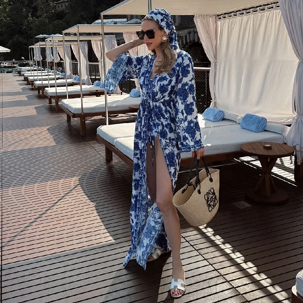 Hazel Floral Swimsuit With Coverup - Image 2