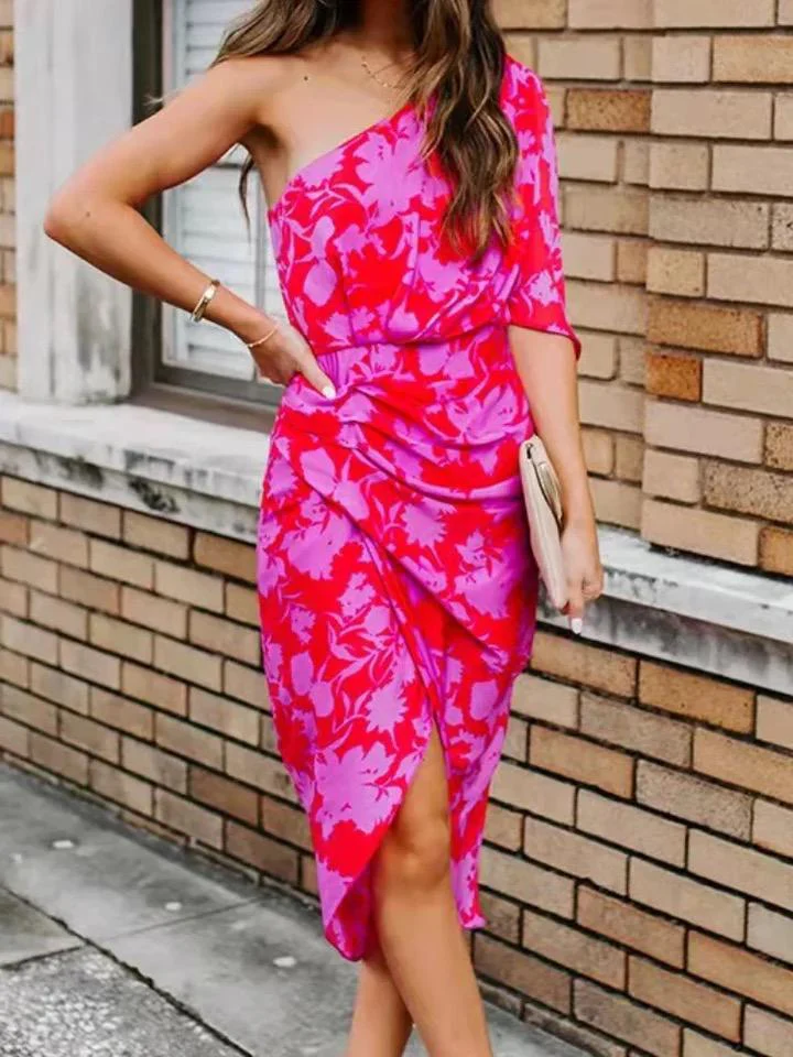Heloisa One Shoulder Dress - Image 4