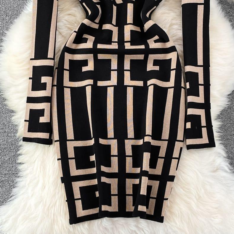 Hilda Statement Dress In Black - Image 3