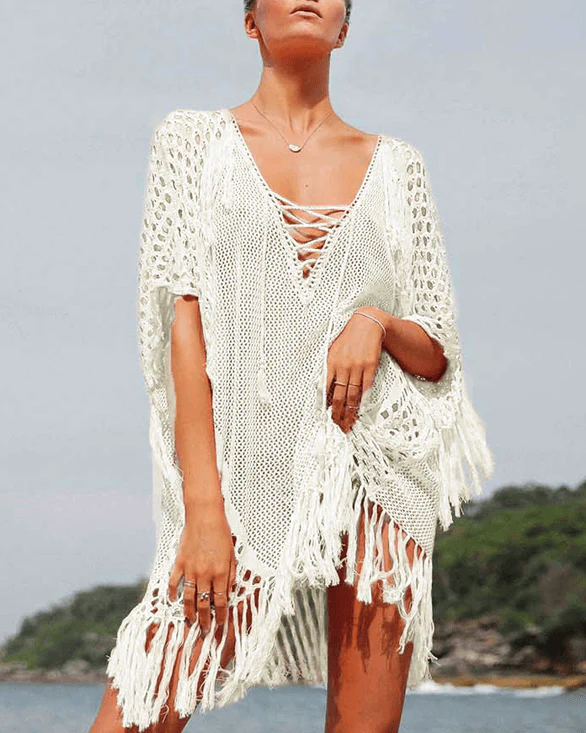 Ibiza Summer Coverup In Off-White - Image 2