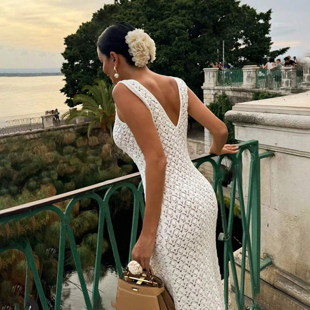 Ilaria Crochet Holiday Maxi Dress - Image 5