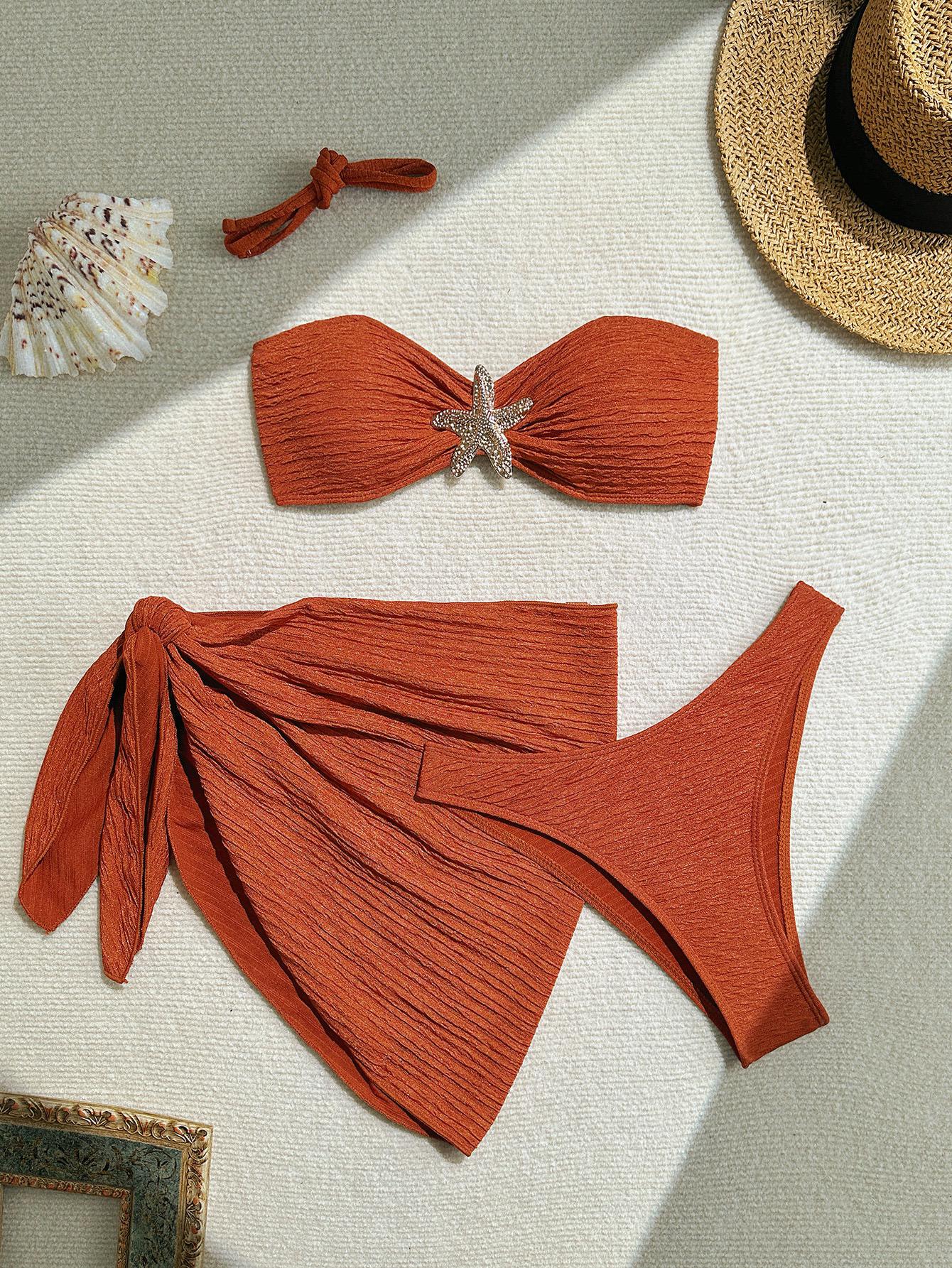 Inaya Summer Bikini Set Of 3 In Rust - Image 2