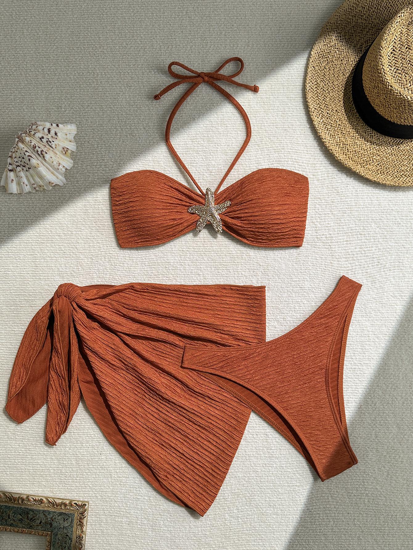 Inaya Summer Bikini Set Of 3 In Rust - Image 6