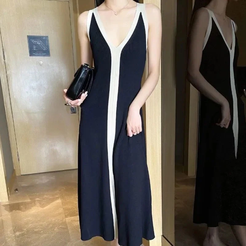 Jaden Soft Knit Dress in Black - Image 2