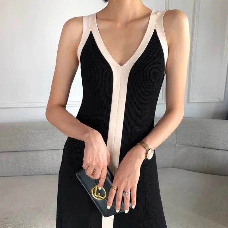 Jaden Soft Knit Dress in Black - Image 3