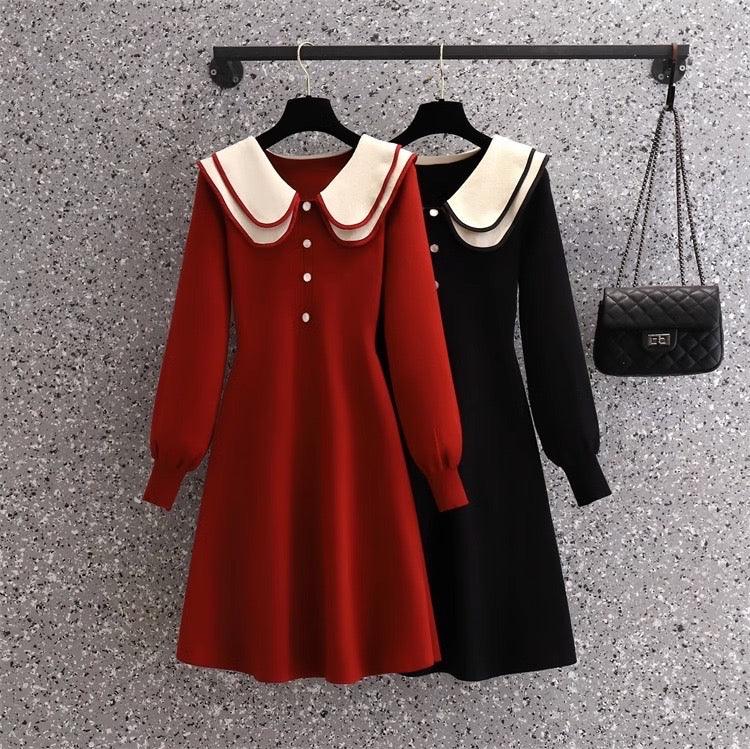 Jasper Doll Collar Knitted Dress - Image 2