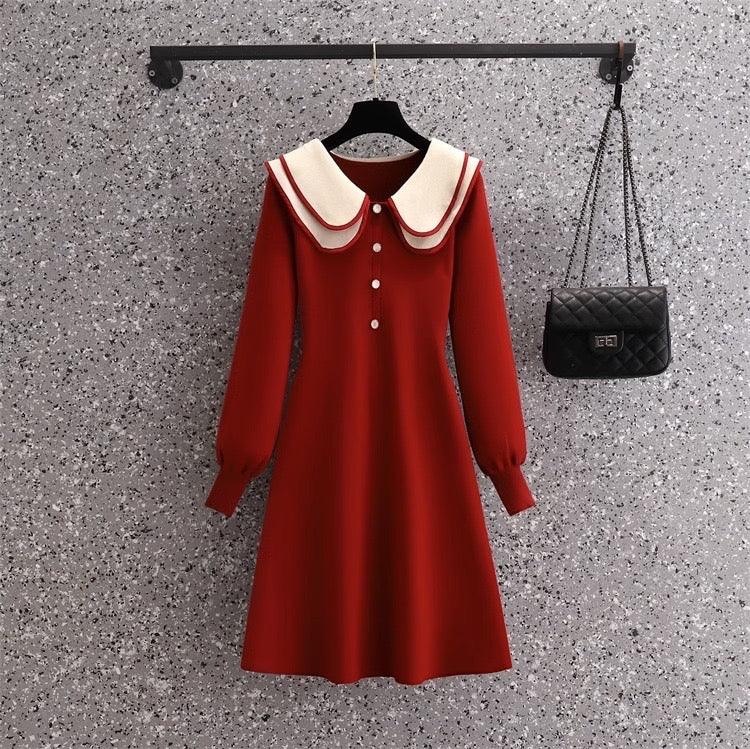 Jasper Doll Collar Knitted Dress - Image 3