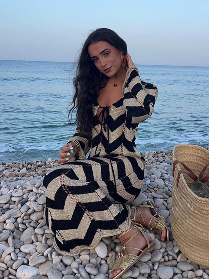 Jerrica Soft Knit Holiday Dress In Black - Image 2