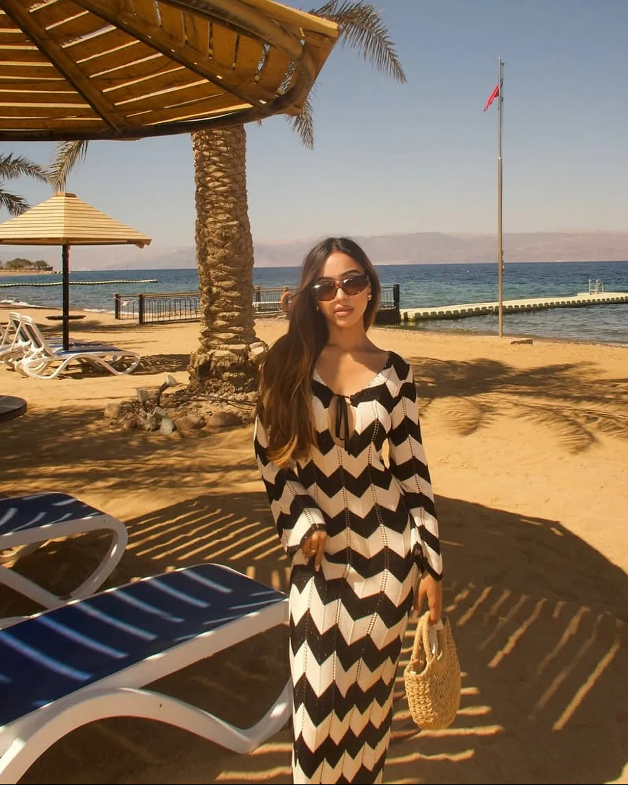 Jerrica Soft Knit Holiday Dress In Black - Image 3