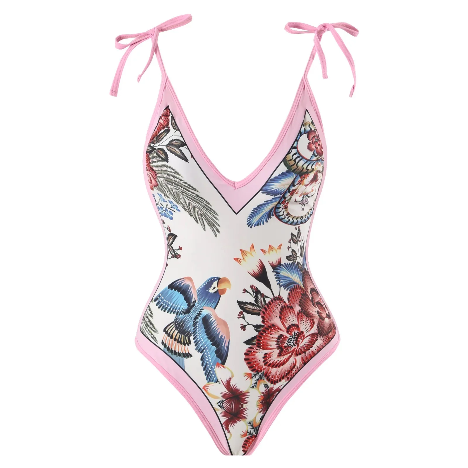 Jerry Blush Swimsuit with Sarong Skirt - Image 4