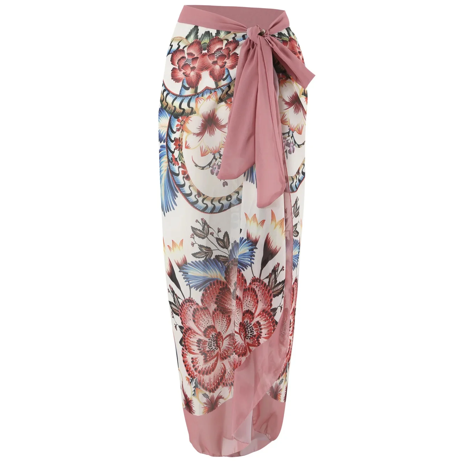 Jerry Blush Swimsuit with Sarong Skirt - Image 6
