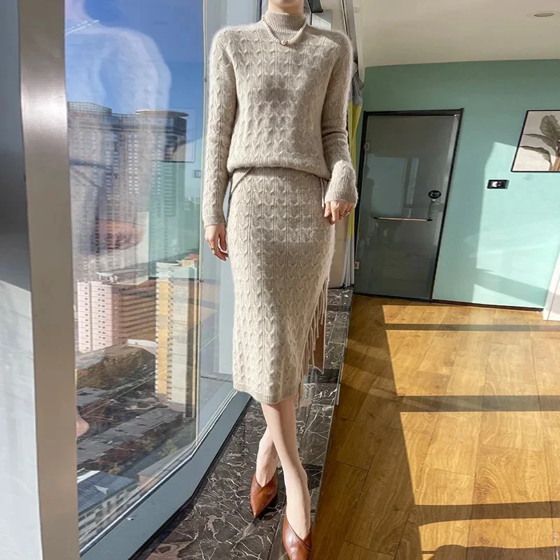 Jiah Winter Coord Set - Set of Sweater and Skirt - Image 3