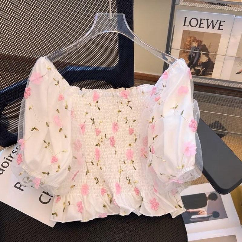 Jill Statement Floral Tops - Image 5