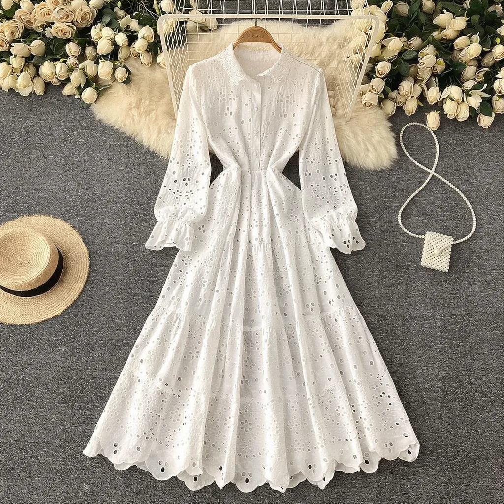 Jimmy Cotton Eyelet Midi Dress - Image 3