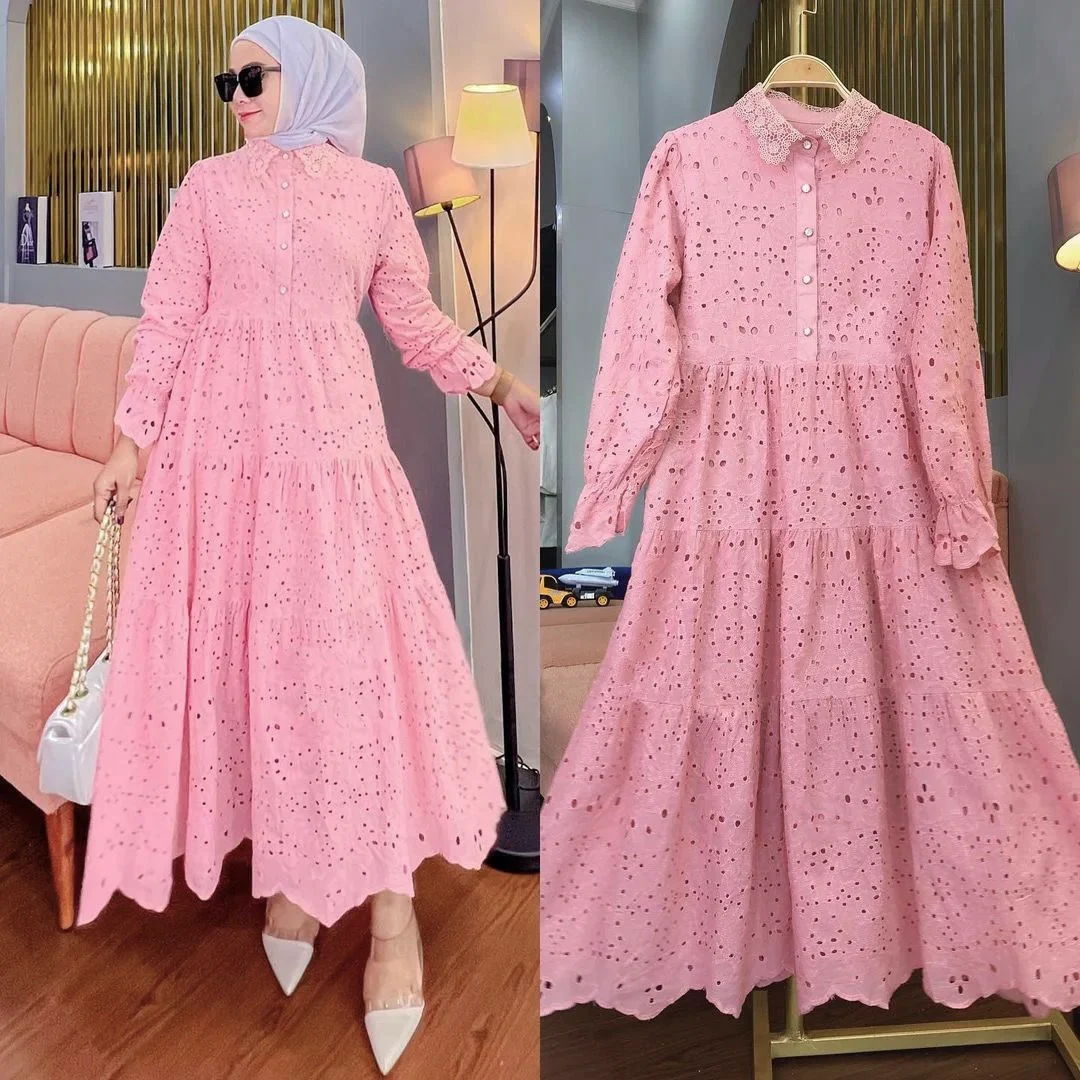 Jimmy Cotton Eyelet Midi Dress - Image 6