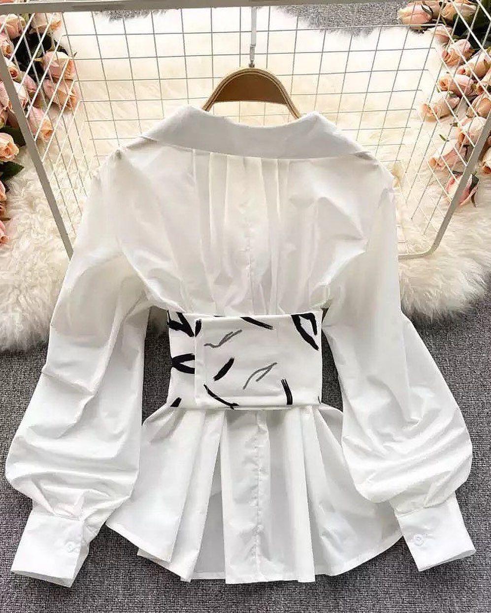 Joey Statement Blouse In Whiite - Image 3