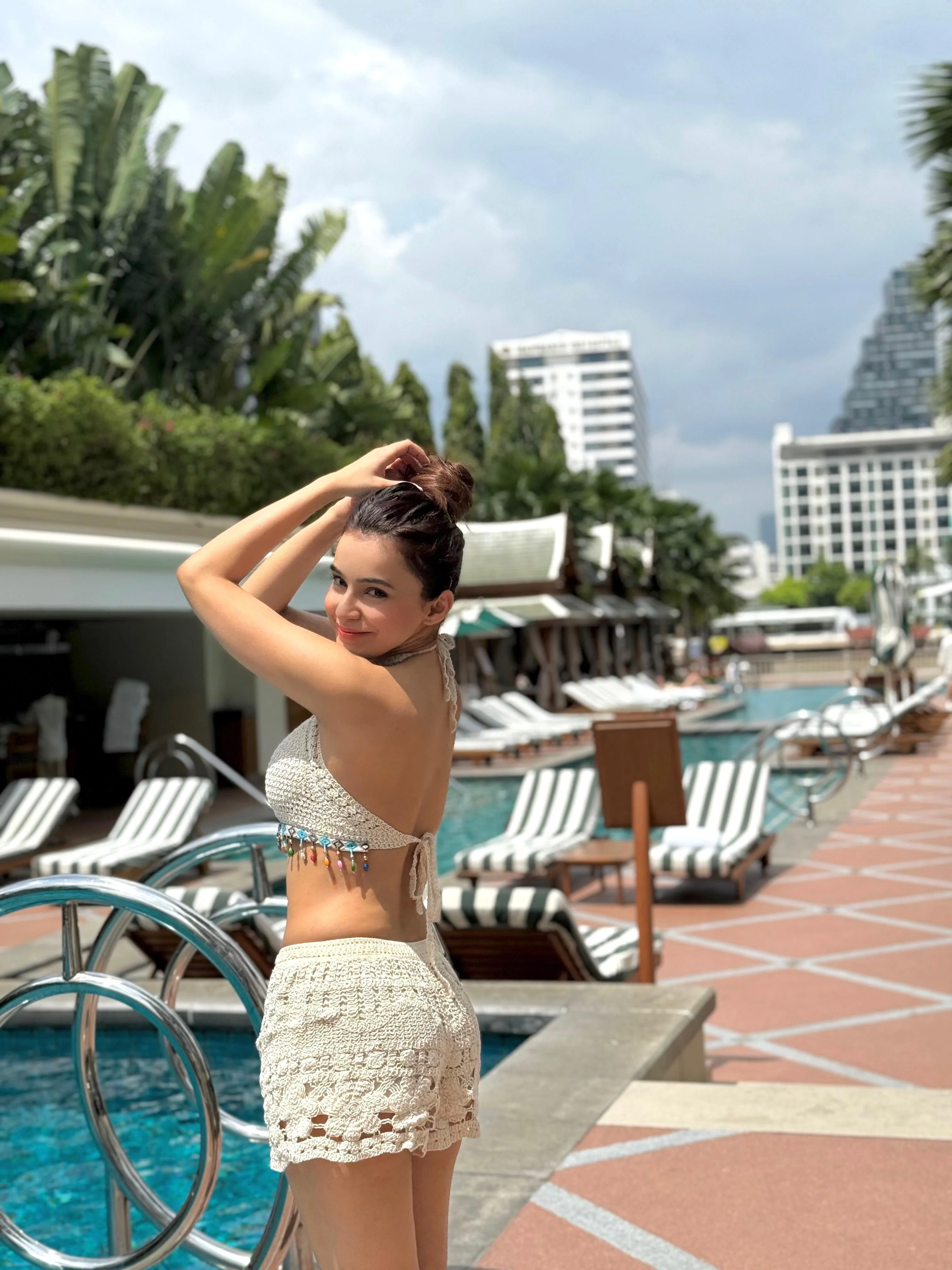 Jules 3 Piece Coord Set - Resortwear Set In Beige - Image 3