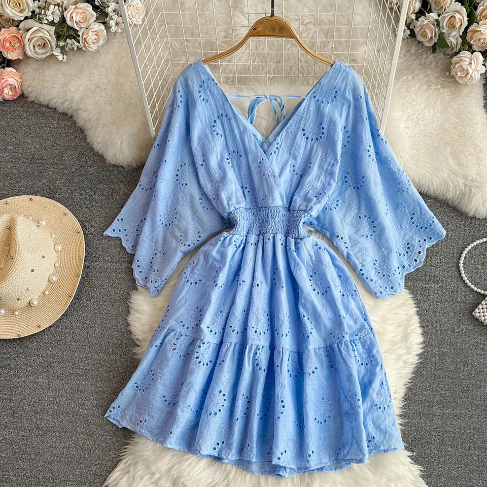 Julissa Cotton Eyelet Dress - Image 2