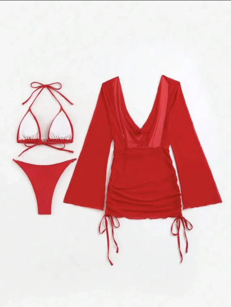 Junir 3 Piece Swimsuit with Coverup - Image 6
