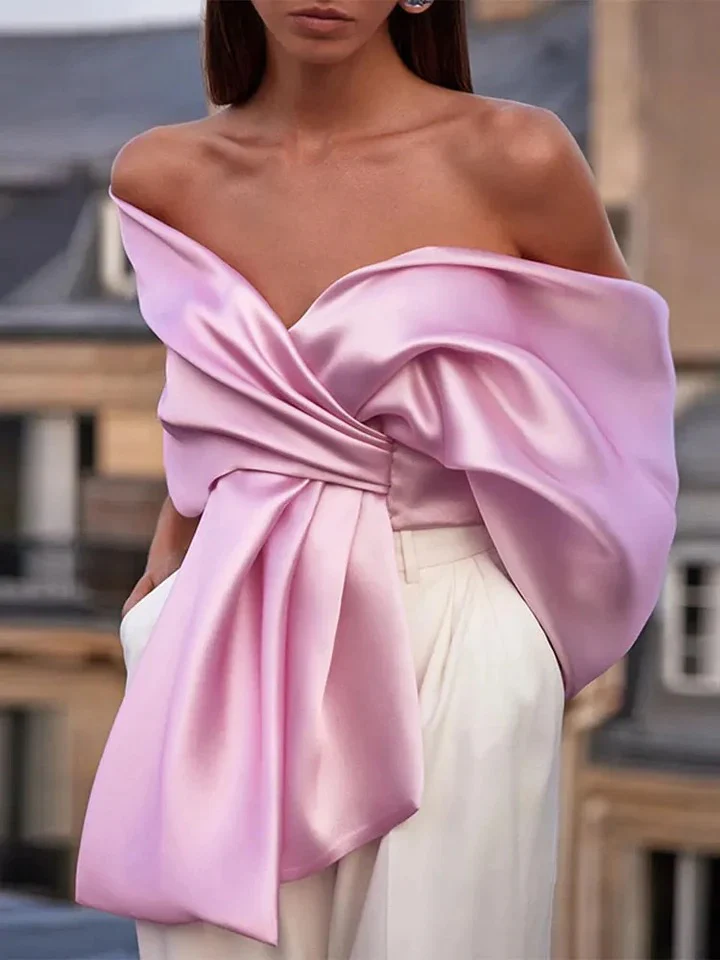 Kane Satin Offshoulder Blouse - Image 2