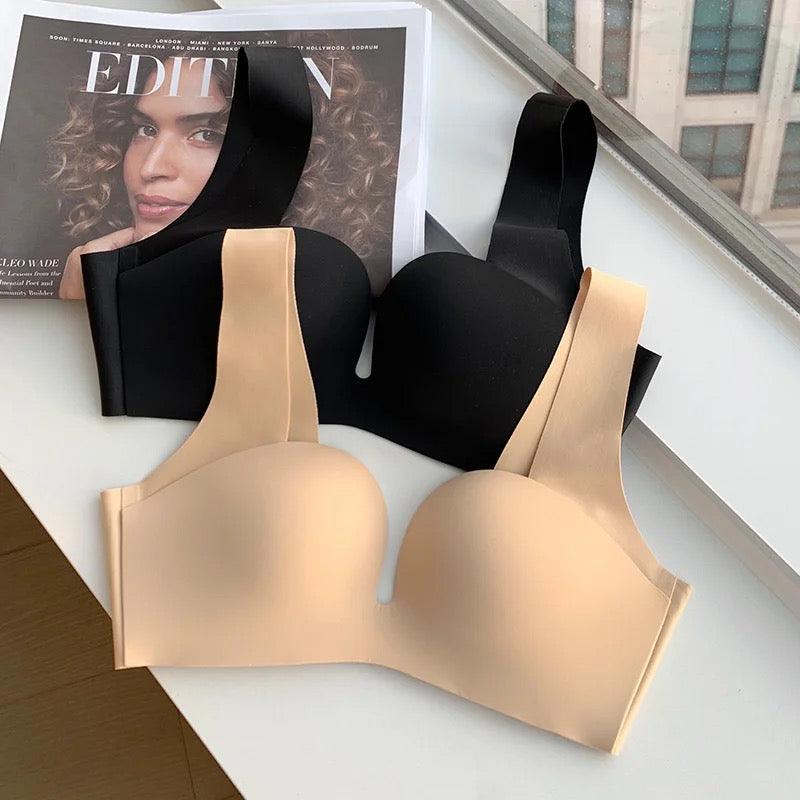 Kanette Seamless Pushup Bralettes In Beige - Image 2