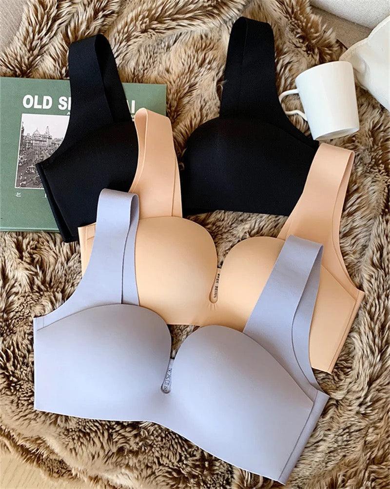 Kanette Seamless Pushup Bralettes In Beige - Image 5