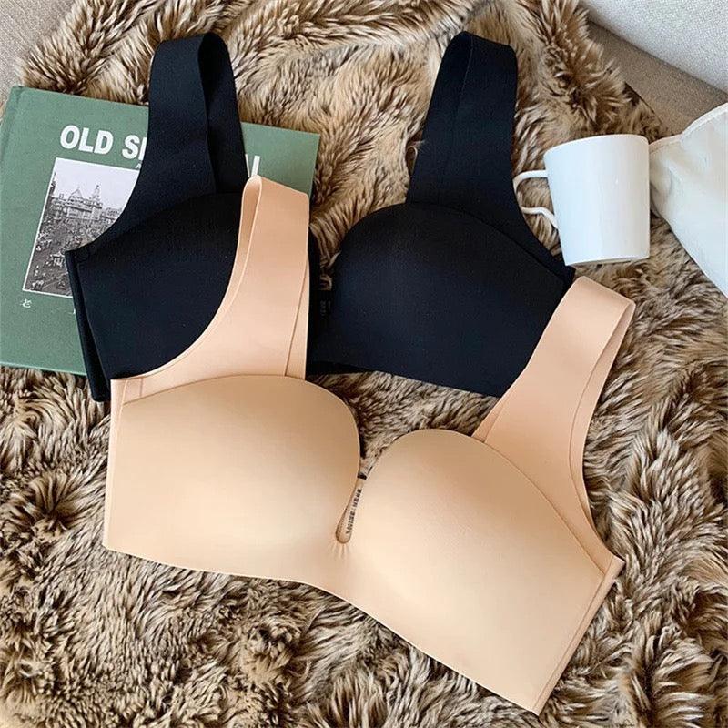 Kanette Seamless Pushup Bralettes In Beige - Image 7