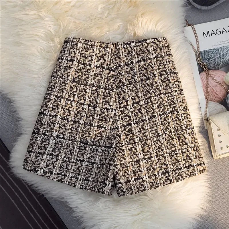 Kaya Premium Tweed Shorts with Buttons - Image 4