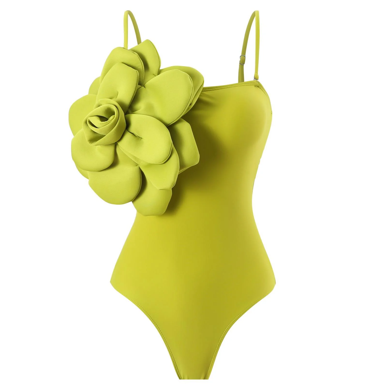 Kelly Rosette Swimsuit With Skirt In Neon - Image 6