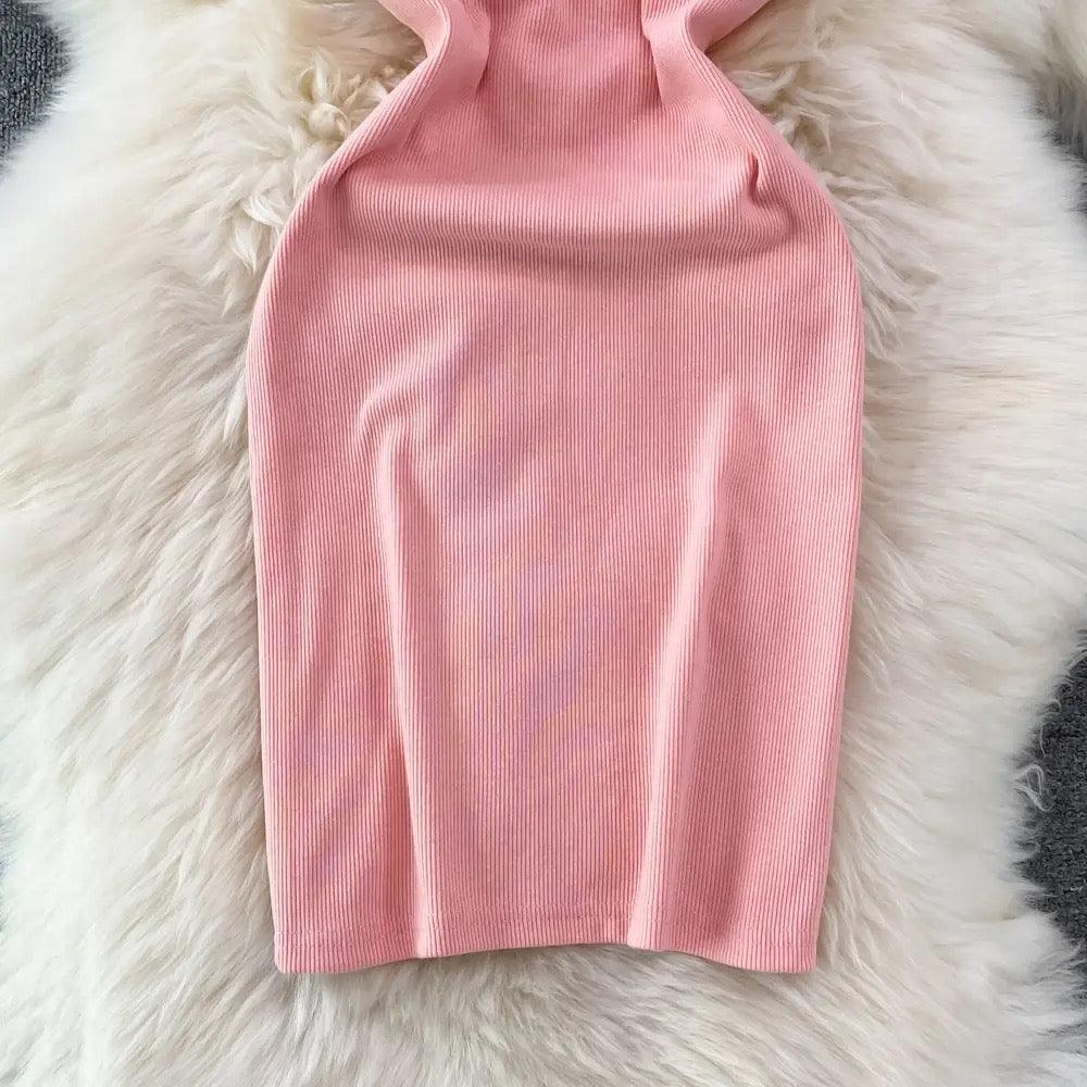 Keto Bodycon Dress In Blush - Image 3