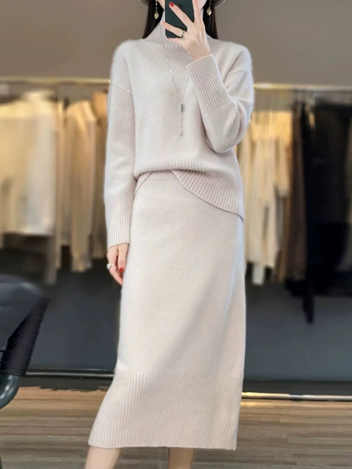 Kiley Winter Coord Set - Set of Sweater and Skirt - Image 3