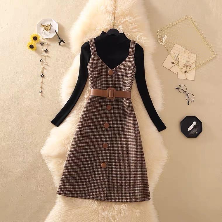 Lauder Dress and Top Set In Black and Brown - Image 5