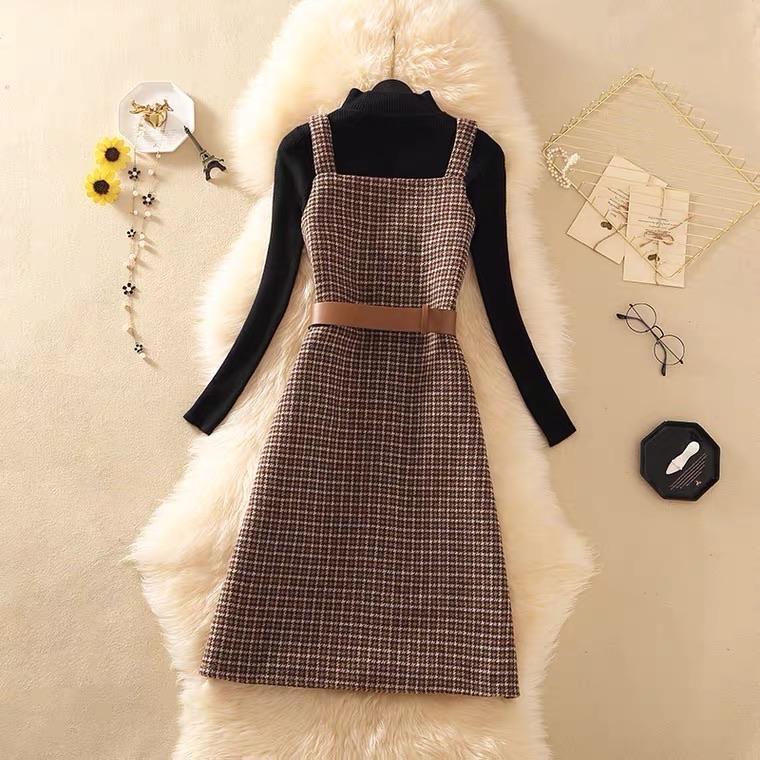 Lauder Dress and Top Set In Black and Brown - Image 6