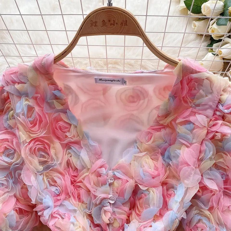 Laurel 3D Floral Dress - Image 3