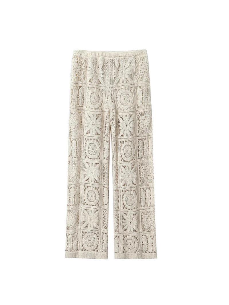 Laysha Crochet Holiday Coord - Resortwear In Beige - Image 6