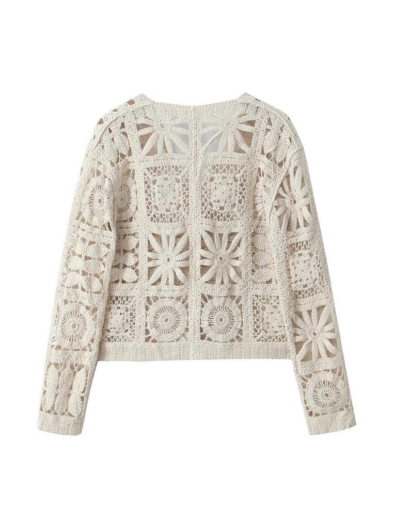 Laysha Crochet Holiday Coord - Resortwear In Beige - Image 7