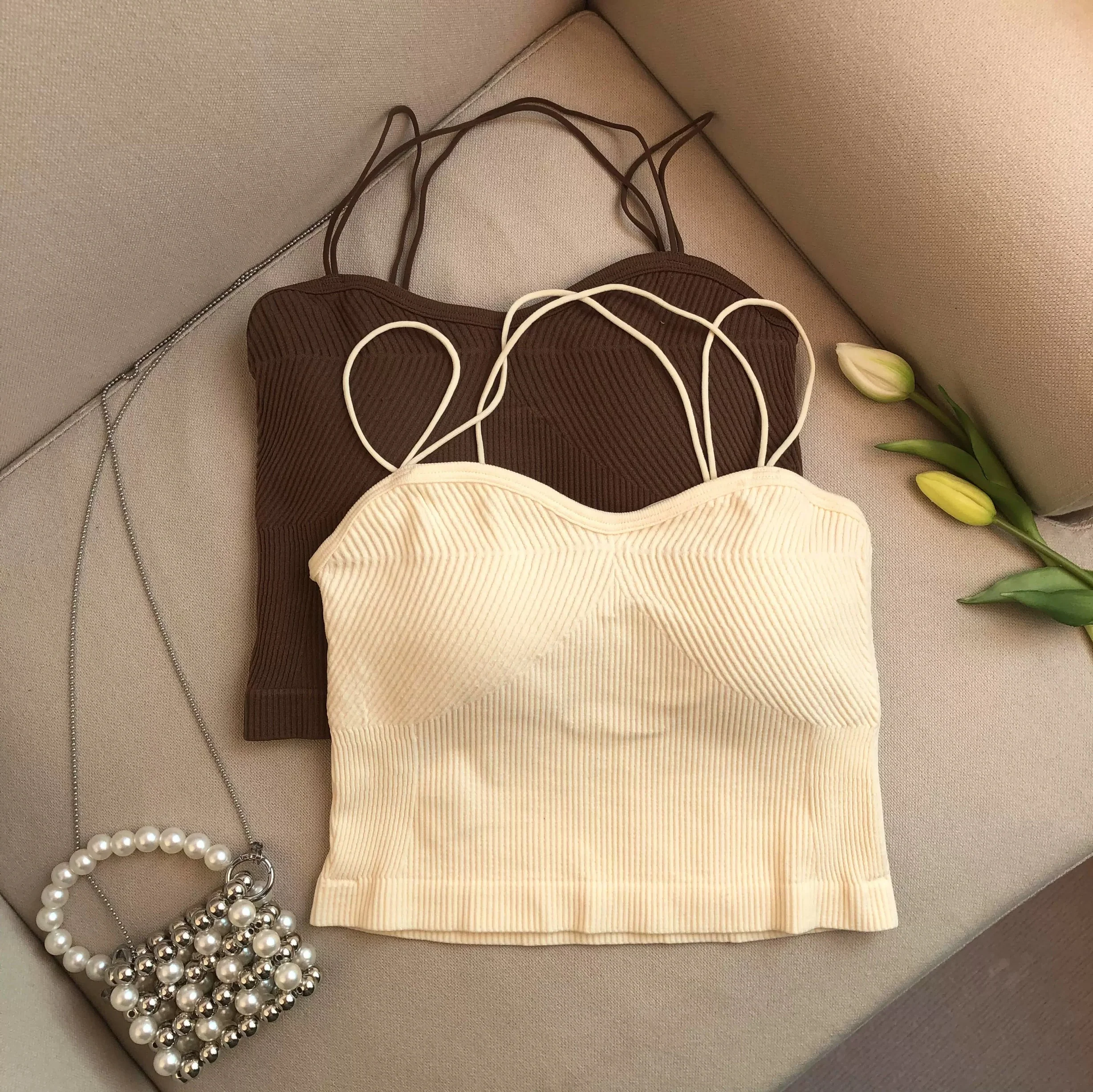 Leddo Tank Tops with Inbuilt Bra - Image 2