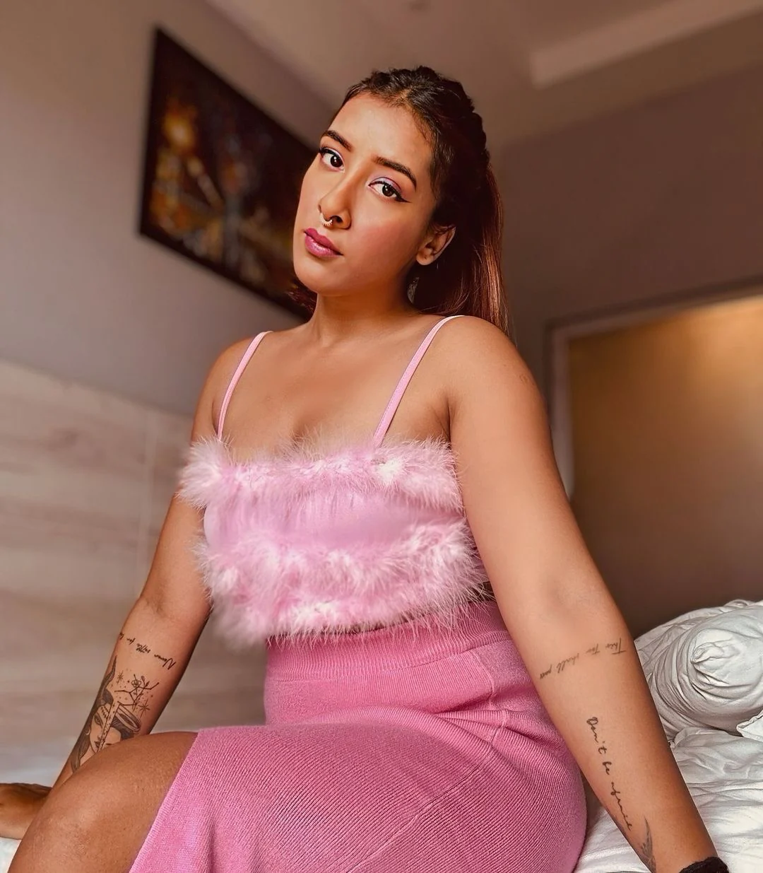 Leena Statement Coord Set In Pink - Image 3