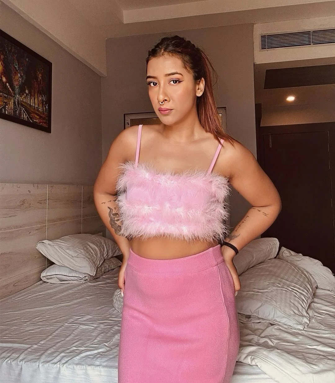 Leena Statement Coord Set In Pink - Image 4
