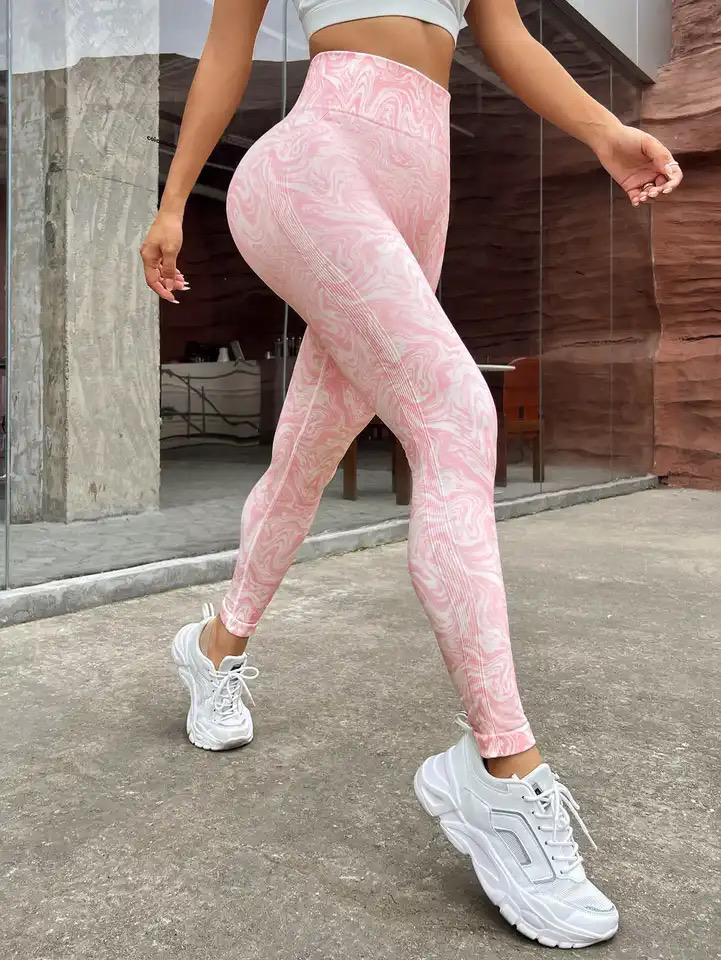 Leo Slimming Premium Gymwear Leggings In Pink - Image 3