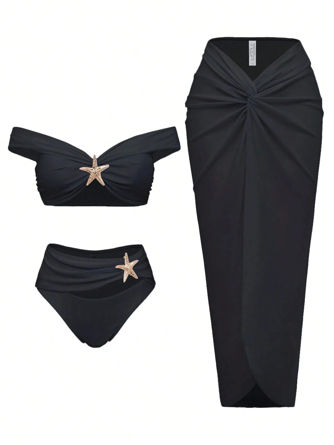 Leoine 2 Pcs Cutout Swimsuit With Skirt - Image 2
