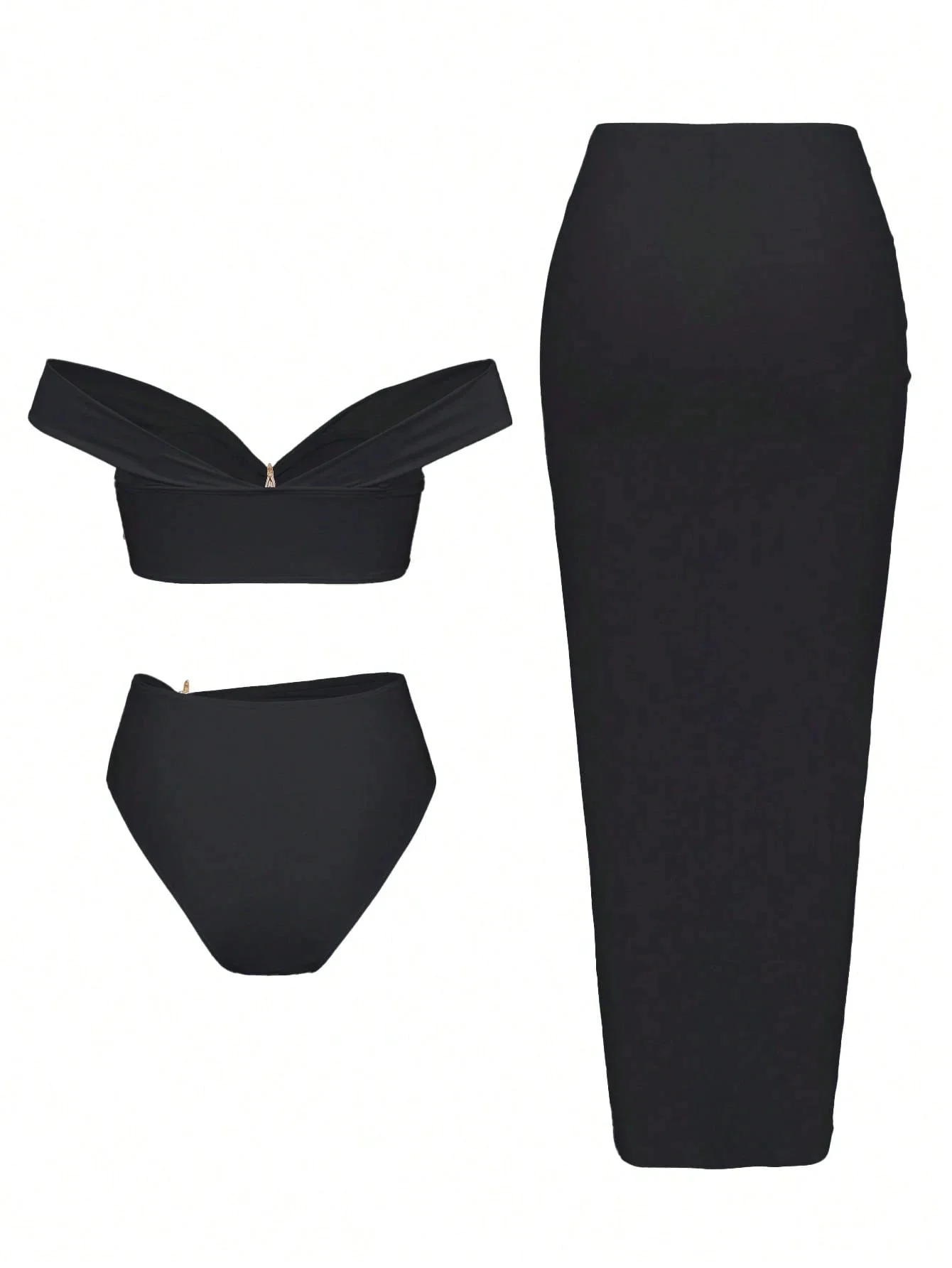 Leoine 2 Pcs Cutout Swimsuit With Skirt - Image 3