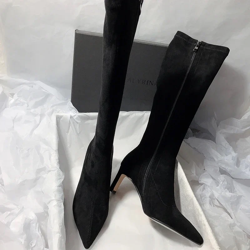 Leona Over Knee Premium Suede Boots - Image 4