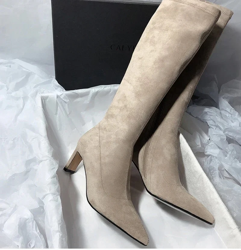 Leona Over Knee Premium Suede Boots - Image 7